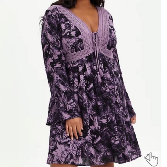 torrid Dresses & Skirts - TORRID Women's Purple & Black Skater Dress.
